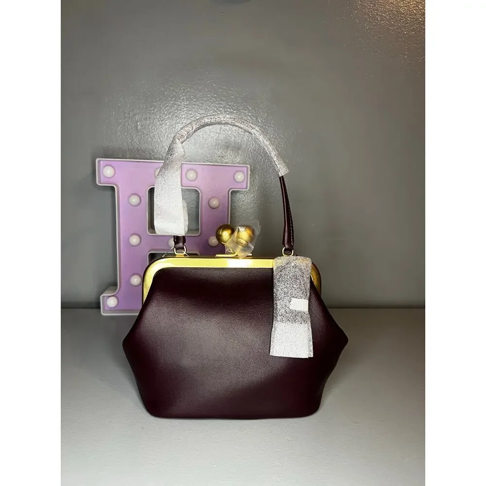 Coach Kisslock Frame Bag 16 - Black Currant - Picture 5 of 9